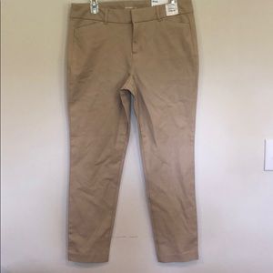Khaki Cropped Pixie Dress Pants